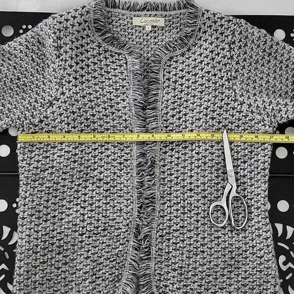Cocogio Wool Mohair Blend Gray Knitted Cardigan Sweater Women's S - Picture 12 of 13